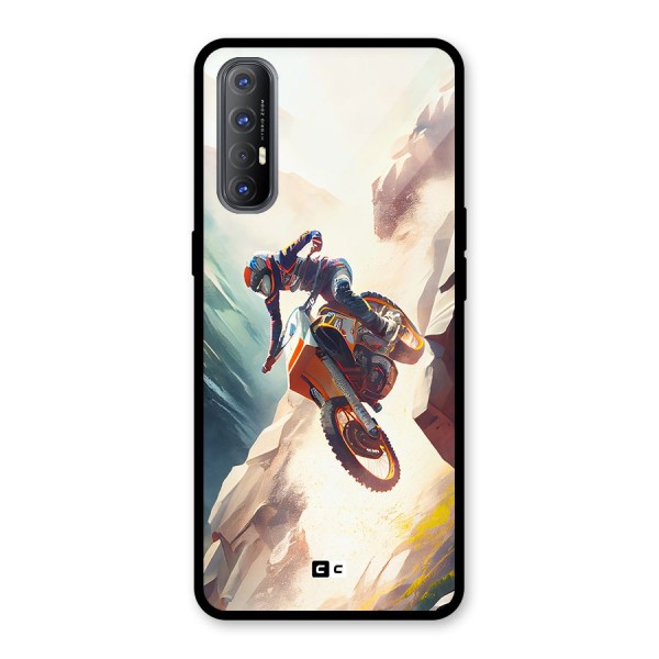 Mountain Biker Glass Back Case for Oppo Reno3 Pro