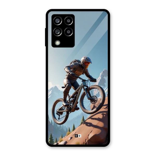 Mountain Rider Glass Back Case for Galaxy M53 5G