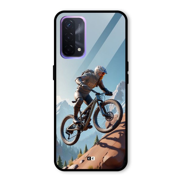 Mountain Rider Glass Back Case for Oppo A74 5G