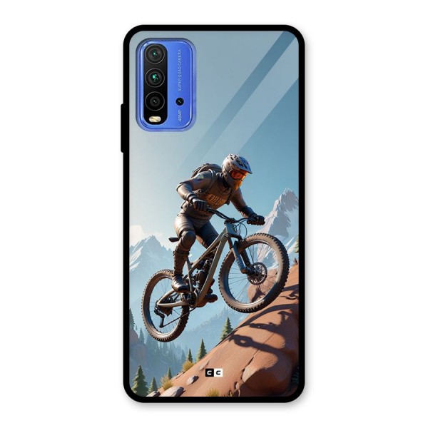 Mountain Rider Glass Back Case for Redmi 9 Power