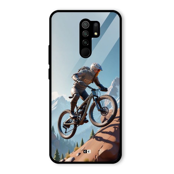 Mountain Rider Glass Back Case for Redmi 9 Prime