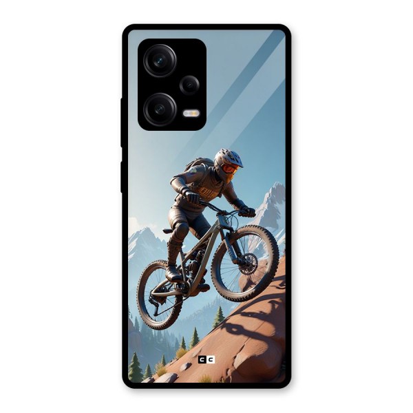 Mountain Rider Glass Back Case for Redmi Note 12 Pro
