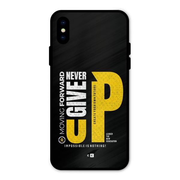 Moving Forward Metal Back Case for iPhone XS