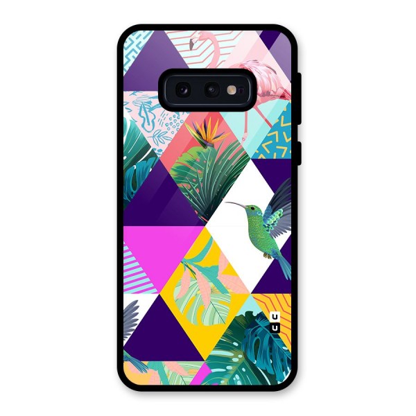 Multicolor Exotic Seamless Pattern Glass Back Case for Galaxy S10e