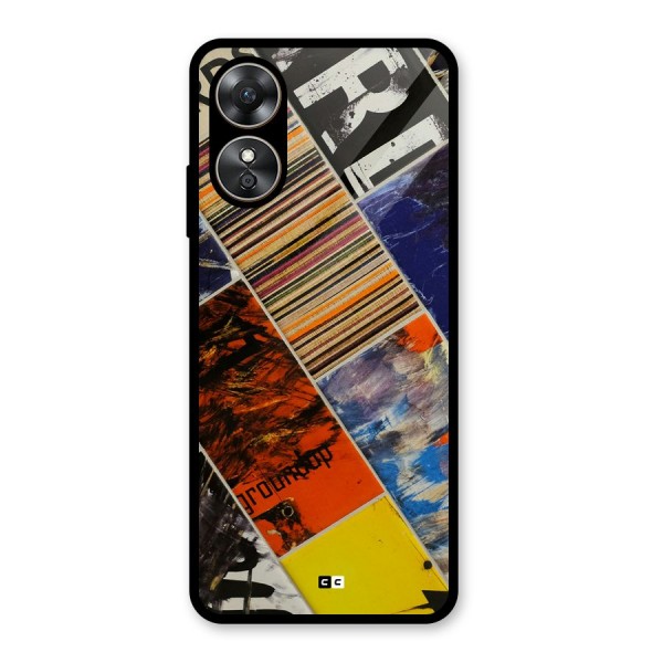 Multiple Textures Glass Back Case for Oppo A17
