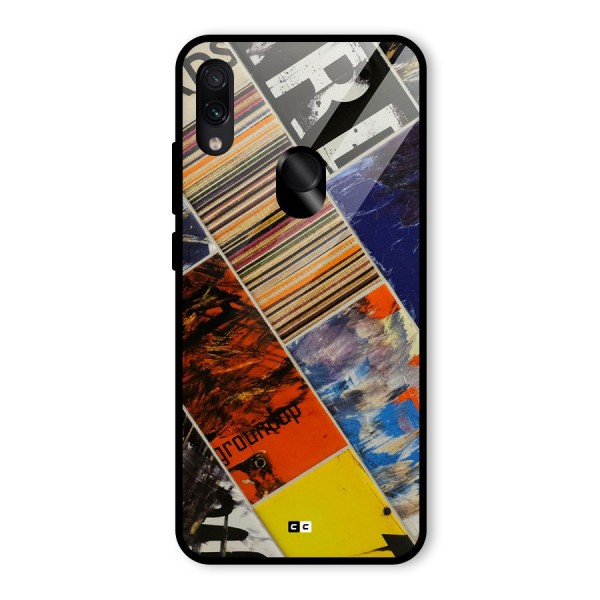 Multiple Textures Glass Back Case for Redmi Note 7S