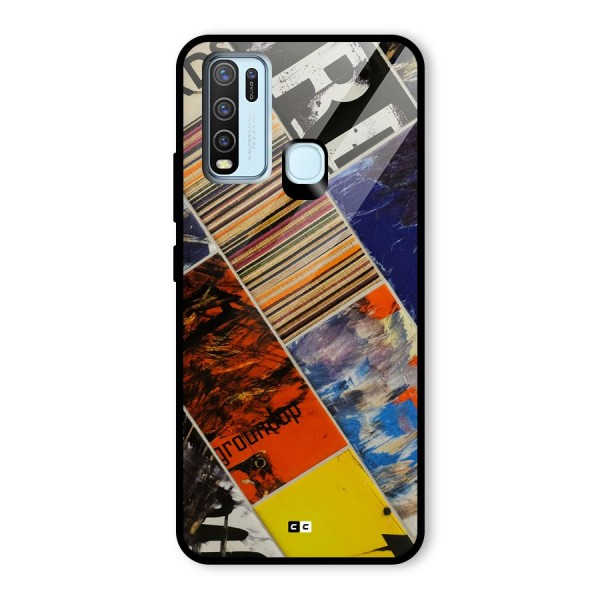 Multiple Textures Glass Back Case for Vivo Y30