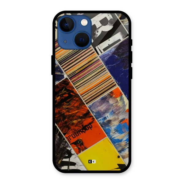 Multiple Textures Glass Back Case for iPhone 13 Mini