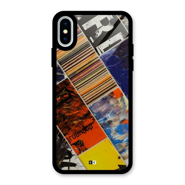 Multiple Textures Glass Back Case for iPhone X