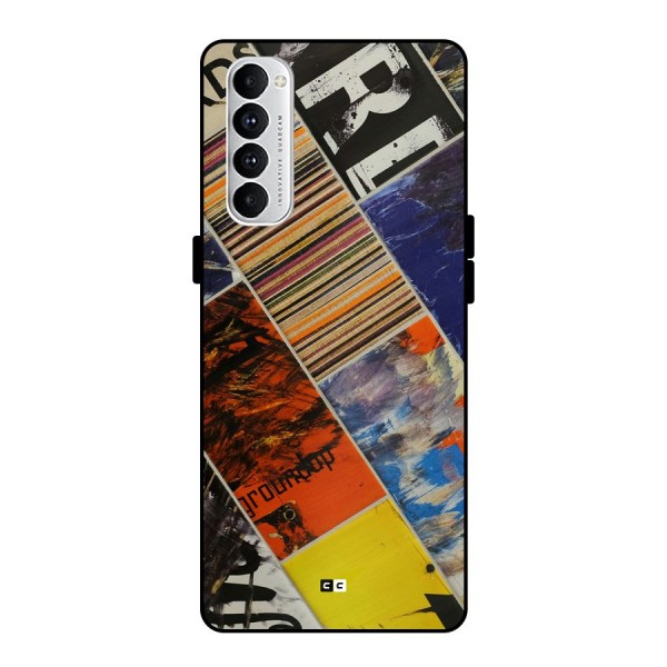 Multiple Textures Metal Back Case for Oppo Reno4 Pro