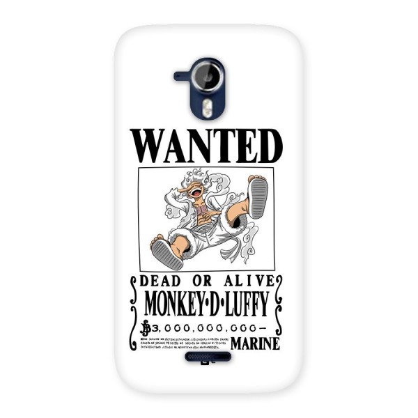 Munkey D Luffy Wanted  Back Case for Canvas Magnus A117