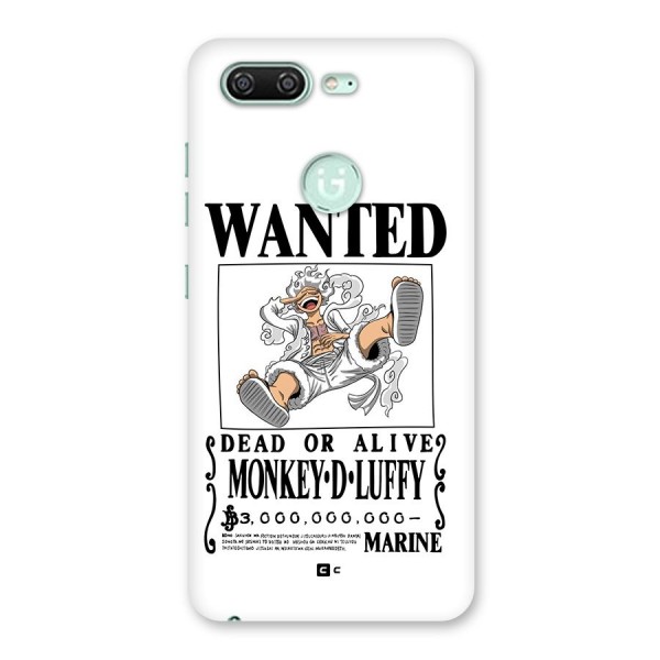 Munkey D Luffy Wanted  Back Case for Gionee S10