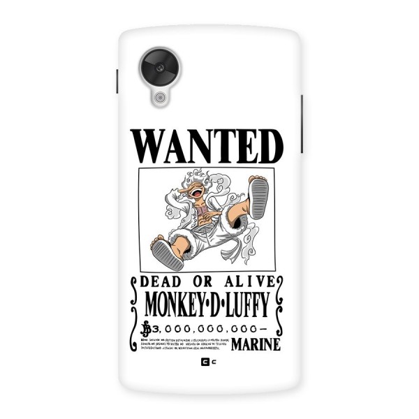 Munkey D Luffy Wanted  Back Case for Google Nexus 5
