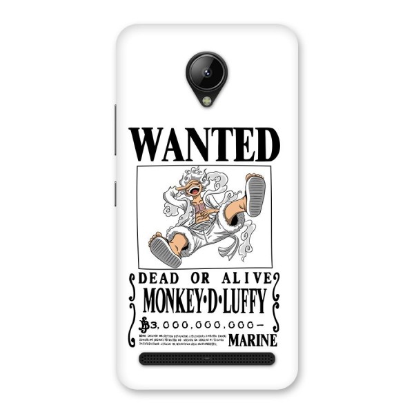 Munkey D Luffy Wanted  Back Case for Lenovo C2