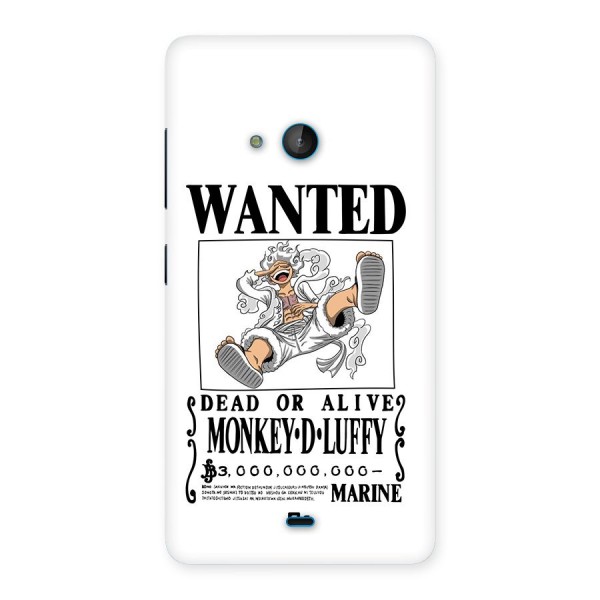 Munkey D Luffy Wanted  Back Case for Lumia 540