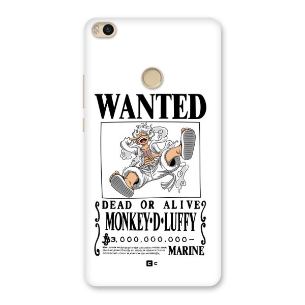 Munkey D Luffy Wanted  Back Case for Mi Max 2