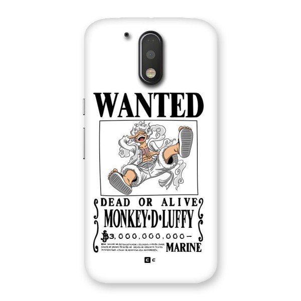 Munkey D Luffy Wanted  Back Case for Moto G4 Plus