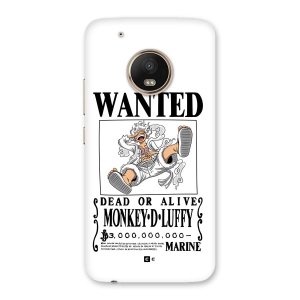 Munkey D Luffy Wanted  Back Case for Moto G5 Plus