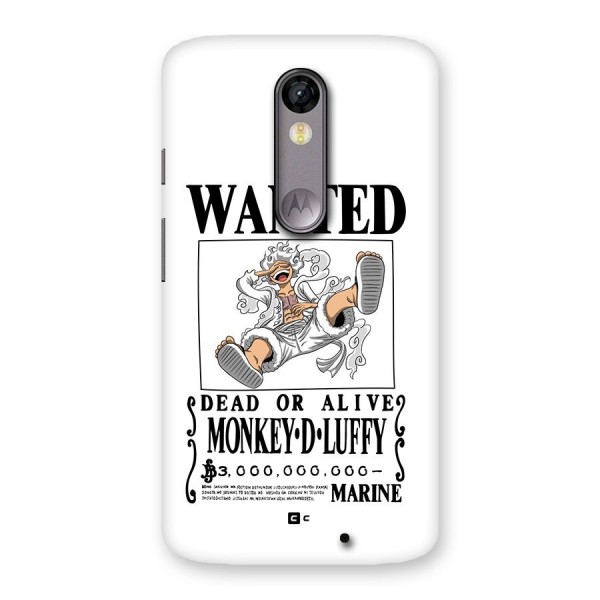 Munkey D Luffy Wanted  Back Case for Moto X Force