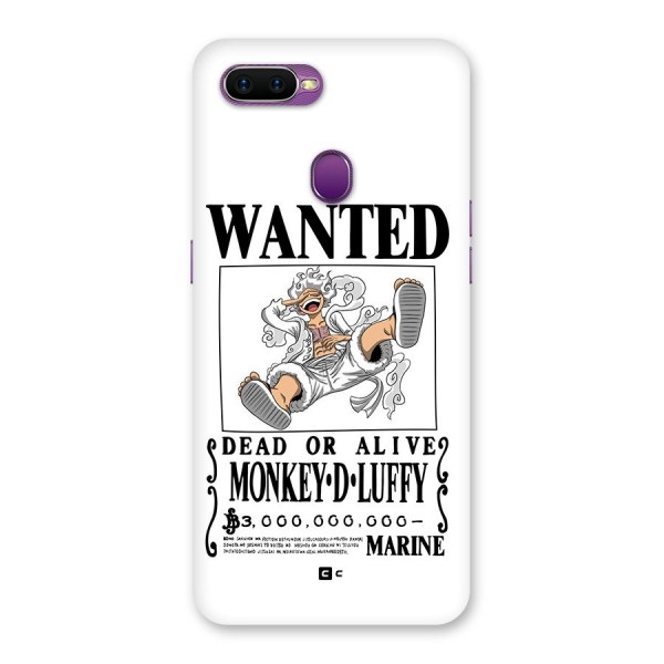 Munkey D Luffy Wanted  Back Case for Oppo F9