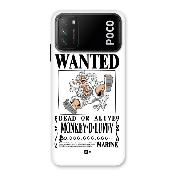 Munkey D Luffy Wanted  Back Case for Poco M3
