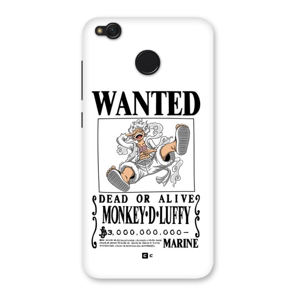 Munkey D Luffy Wanted  Back Case for Redmi 4