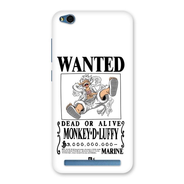 Munkey D Luffy Wanted  Back Case for Redmi 5A