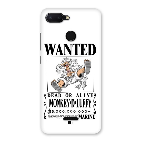 Munkey D Luffy Wanted  Back Case for Redmi 6