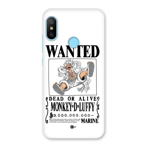 Munkey D Luffy Wanted  Back Case for Redmi 6 Pro