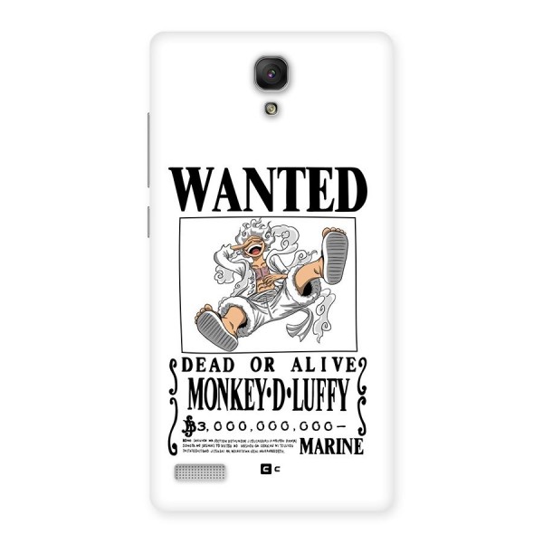 Munkey D Luffy Wanted  Back Case for Redmi Note