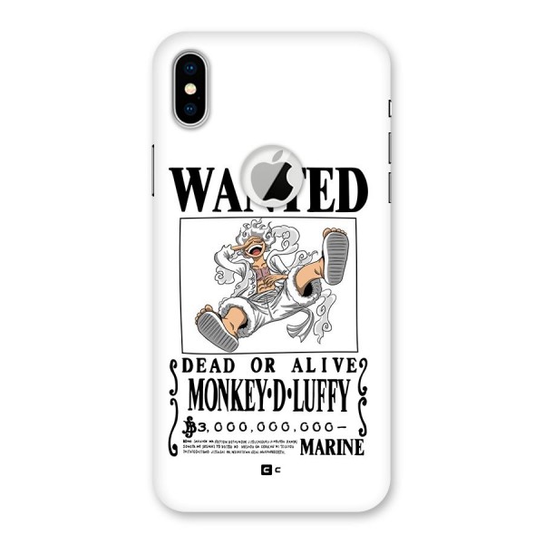 Munkey D Luffy Wanted  Back Case for iPhone X Logo Cut