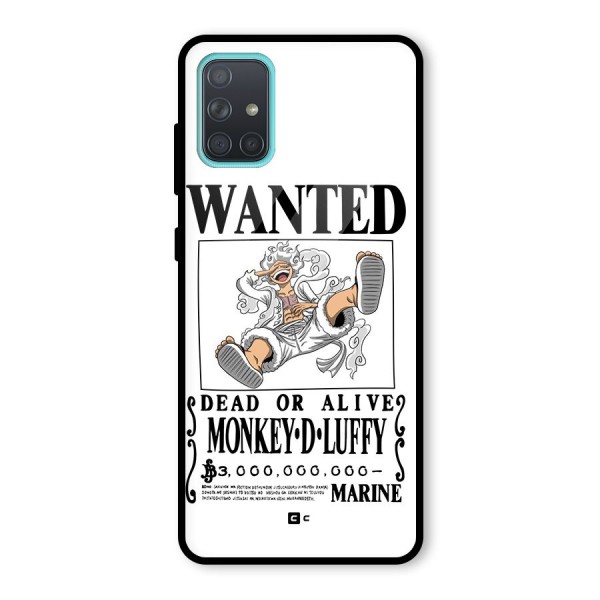 Munkey D Luffy Wanted  Glass Back Case for Galaxy A71