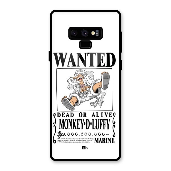 Munkey D Luffy Wanted  Glass Back Case for Galaxy Note 9