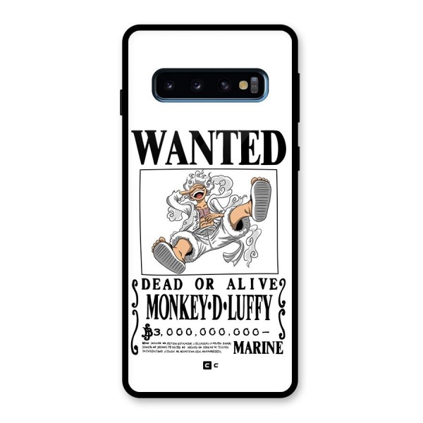 Munkey D Luffy Wanted  Glass Back Case for Galaxy S10