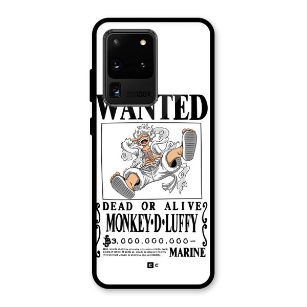 Munkey D Luffy Wanted  Glass Back Case for Galaxy S20 Ultra