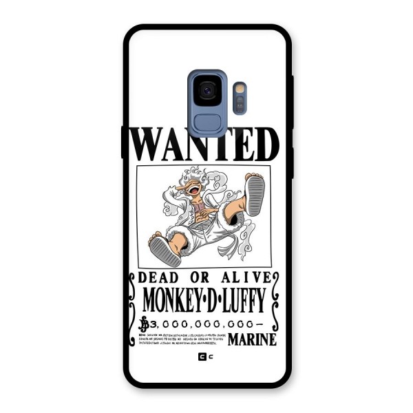 Munkey D Luffy Wanted  Glass Back Case for Galaxy S9
