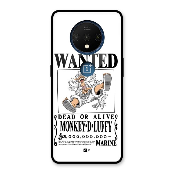 Munkey D Luffy Wanted  Glass Back Case for OnePlus 7T