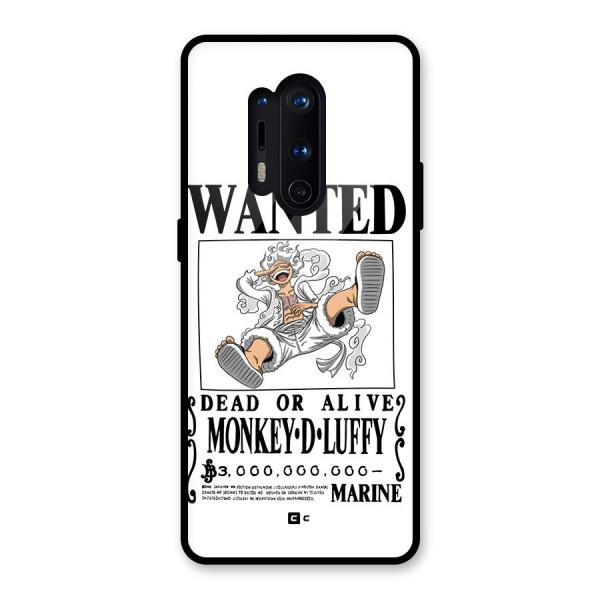 Munkey D Luffy Wanted  Glass Back Case for OnePlus 8 Pro
