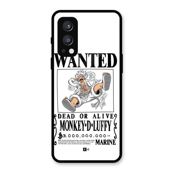 Munkey D Luffy Wanted  Glass Back Case for OnePlus Nord 2 5G