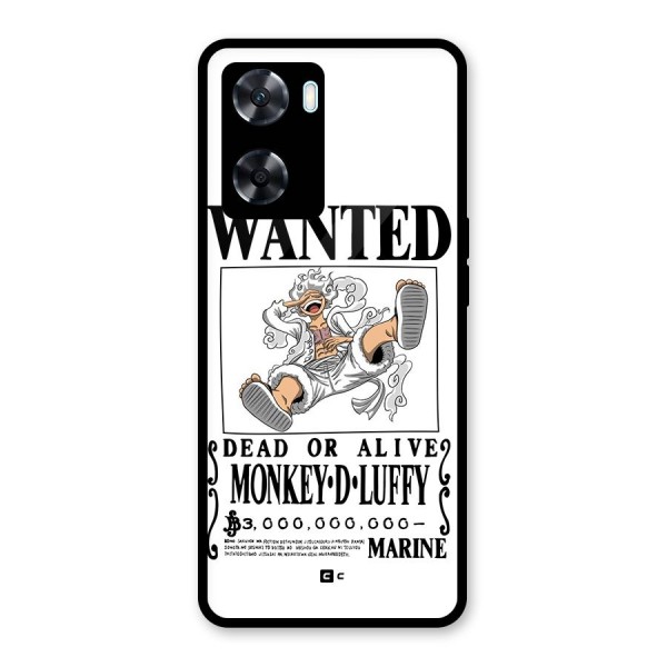 Munkey D Luffy Wanted  Glass Back Case for Oppo A77