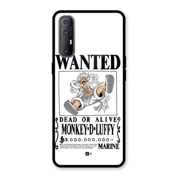 Munkey D Luffy Wanted  Glass Back Case for Oppo Reno3 Pro