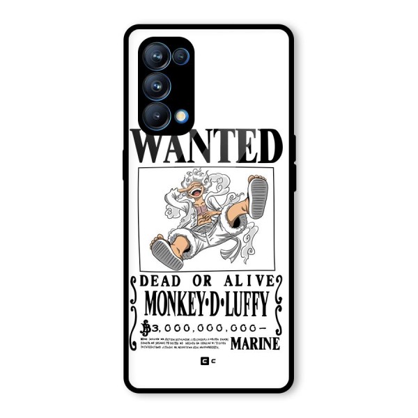 Munkey D Luffy Wanted  Glass Back Case for Oppo Reno5 Pro 5G