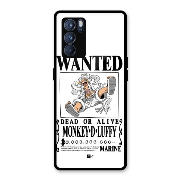 Munkey D Luffy Wanted  Glass Back Case for Oppo Reno6 Pro 5G