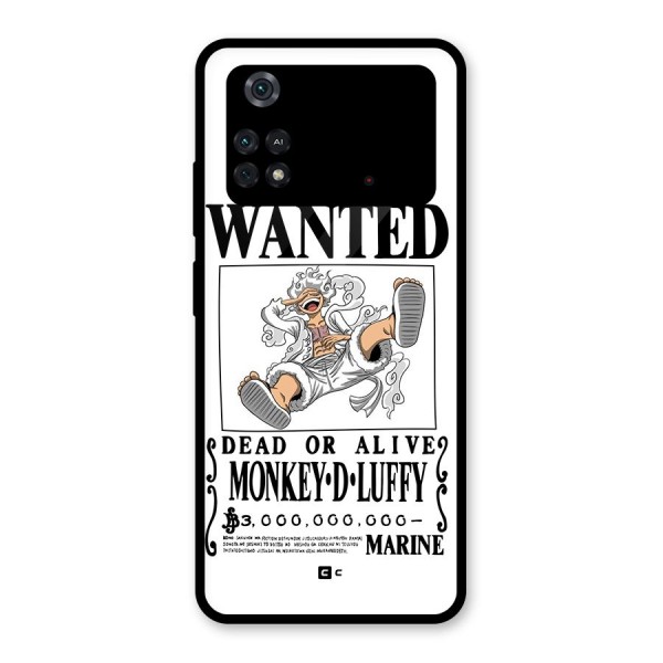 Munkey D Luffy Wanted  Glass Back Case for Poco M4 Pro 4G