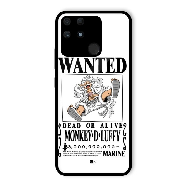 Munkey D Luffy Wanted  Glass Back Case for Realme Narzo 50A