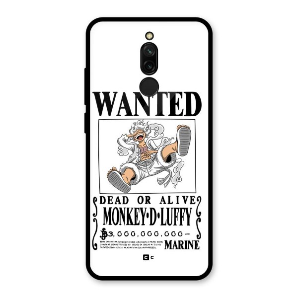 Munkey D Luffy Wanted  Glass Back Case for Redmi 8
