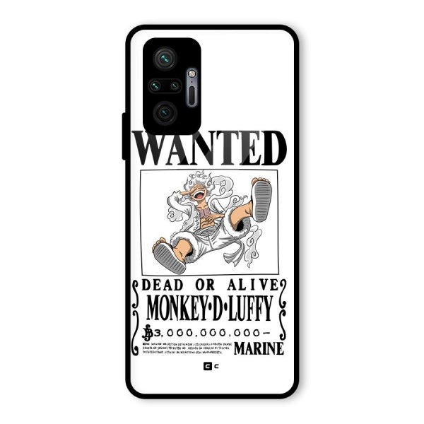 Munkey D Luffy Wanted  Glass Back Case for Redmi Note 10 Pro Max