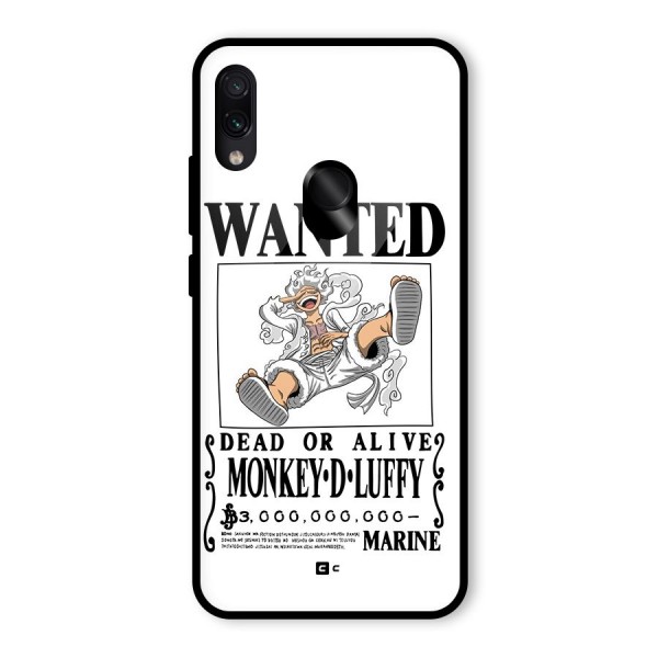 Munkey D Luffy Wanted  Glass Back Case for Redmi Note 7
