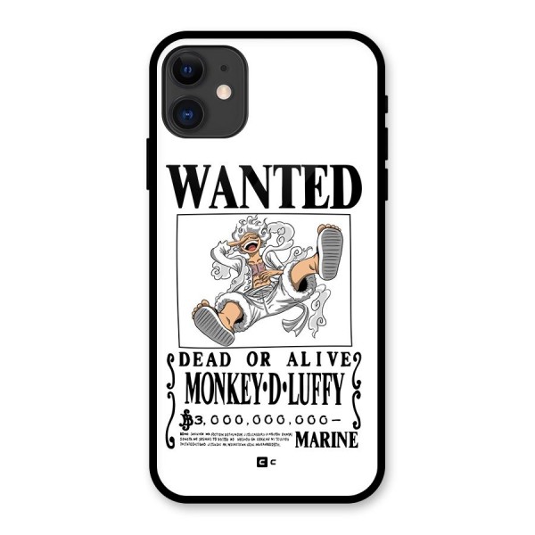 Munkey D Luffy Wanted  Glass Back Case for iPhone 11