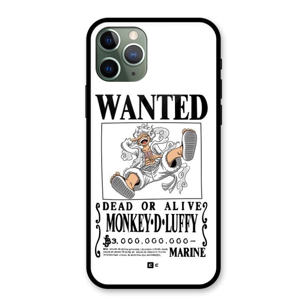 Munkey D Luffy Wanted  Glass Back Case for iPhone 11 Pro